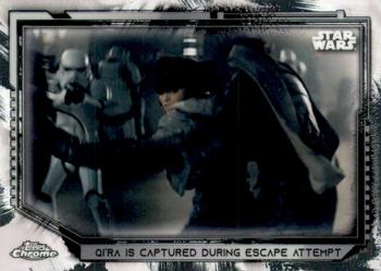 2021 Topps Chrome Star Wars Legacy #61 Qi'ra Is Captured During Escape Attempt Front