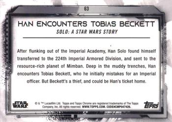 2021 Topps Chrome Star Wars Legacy #63 Han Encounters Tobias Beckett Back