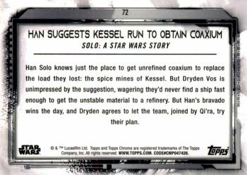 2021 Topps Chrome Star Wars Legacy #72 Han Suggests Kessel Run To Obtain Coaxium Back