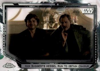2021 Topps Chrome Star Wars Legacy #72 Han Suggests Kessel Run To Obtain Coaxium Front