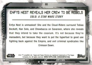 2021 Topps Chrome Star Wars Legacy #80 Enfys Nest Reveals Her Crew To Be Rebels Back