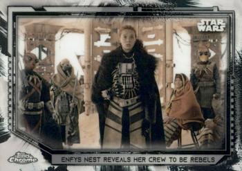 2021 Topps Chrome Star Wars Legacy #80 Enfys Nest Reveals Her Crew To Be Rebels Front