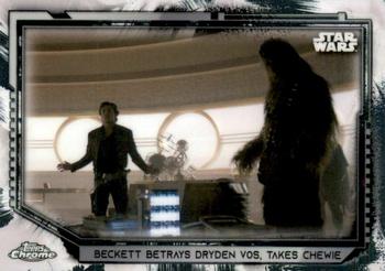 2021 Topps Chrome Star Wars Legacy #82 Beckett Betrays Dryden Vos, Takes Chewie Front