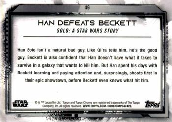 2021 Topps Chrome Star Wars Legacy #86 Han Defeats Beckett Back