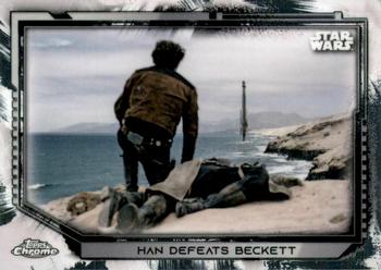 2021 Topps Chrome Star Wars Legacy #86 Han Defeats Beckett Front
