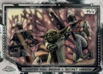 2021 Topps Chrome Star Wars Legacy #89 Master Yoda Begins A Secret Mission Front
