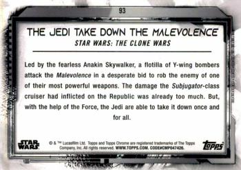 2021 Topps Chrome Star Wars Legacy #93 The Jedi Take Down The Malevolence Back