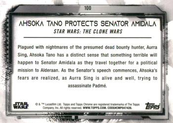 2021 Topps Chrome Star Wars Legacy #100 Ahsoka Tano Protects Senator Amidala Back