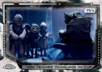 2021 Topps Chrome Star Wars Legacy #109 Yoda Teaches Younglings On Ilum Front