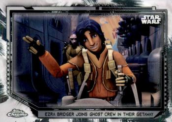 2021 Topps Chrome Star Wars Legacy #114 Ezra Bridger Joins Ghost Crew In Their Getaway Front