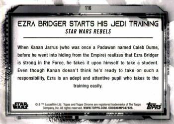 2021 Topps Chrome Star Wars Legacy #116 Ezra Bridger Starts His Jedi Training Back