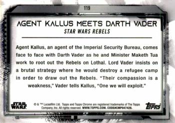 2021 Topps Chrome Star Wars Legacy #119 Agent Kallus Meets Darth Vader Back