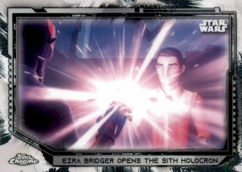 2021 Topps Chrome Star Wars Legacy #127 Ezra Bridger Opens The Sith Holocron Front