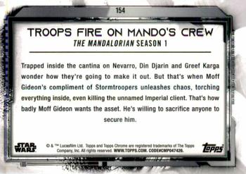 2021 Topps Chrome Star Wars Legacy #154 Troops Fire On Mando's Crew Back