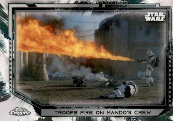 2021 Topps Chrome Star Wars Legacy #154 Troops Fire On Mando's Crew Front