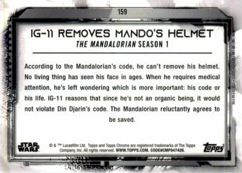 2021 Topps Chrome Star Wars Legacy #159 Ig-11 Removes Mando's Helmet Back