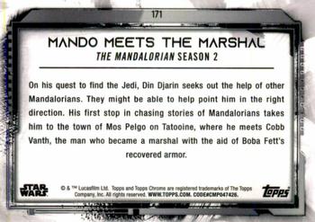 2021 Topps Chrome Star Wars Legacy #171 Mando Meets The Marshal Back