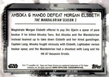 2021 Topps Chrome Star Wars Legacy #182 Ahsoka & Mando Defeat Morgan Elsbeth Back