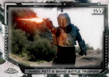 2021 Topps Chrome Star Wars Legacy #188 Mando, Fett & Shand Battle Troopers Front