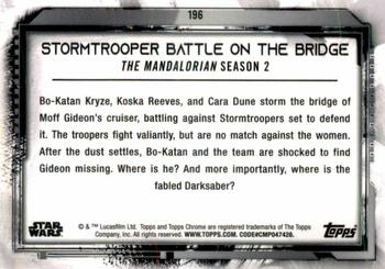 2021 Topps Chrome Star Wars Legacy #196 Stormtrooper Battle On The Bridge Back