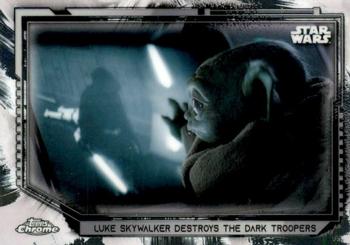 2021 Topps Chrome Star Wars Legacy #198 Luke Skywalker Destroys The Dark Troopers Front