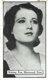 1933 Turf Personality Series Film Stars #13 Sidney Fox Front