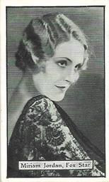 1933 Turf Personality Series Film Stars #14 Miriam Jordan Front