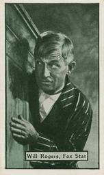 1933 Turf Personality Series Film Stars #27 Will Rogers Front