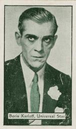 1933 Turf Personality Series Film Stars #41 Boris Karloff Front