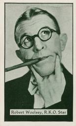 1933 Turf Personality Series Film Stars #43 Robert Woolsey Front