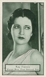 1933 Turf Personality Series Film Stars #56 Kay Francis Front