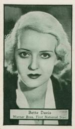 1933 Turf Personality Series Film Stars #61 Bette Davis Front