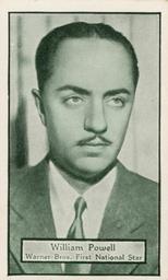 1933 Turf Personality Series Film Stars #62 William Powell Front
