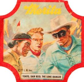 1940 Merita Bread The Lone Ranger Bread End Labels #NNO Tonto, Dan Reid, The Lone Ranger Front