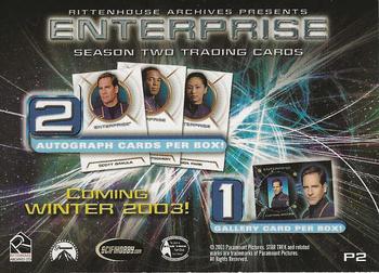 2003 Rittenhouse Star Trek Enterprise Season 2 - Promos #P2 Klingons Back