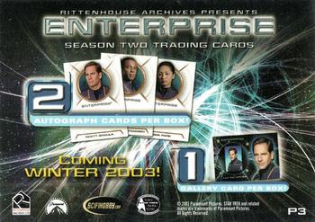 2003 Rittenhouse Star Trek Enterprise Season 2 - Promos #P3 T'Pol Back