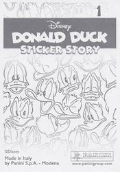 2019 Panini Disney Donald Duck Sticker Story 85 Years #1 Sticker 1 Back