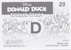 2019 Panini Disney Donald Duck Sticker Story 85 Years #23 Sticker 23 Back