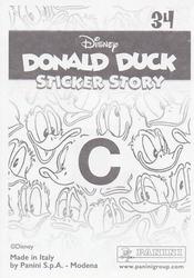 2019 Panini Disney Donald Duck Sticker Story 85 Years #34 Sticker 34 Back