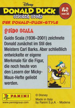 2019 Panini Disney Donald Duck Sticker Story 85 Years - German Edition #K2 Der Donald - Duck - Style Guido Scala Back