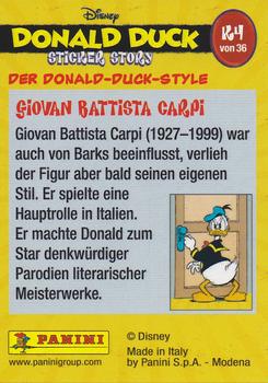 2019 Panini Disney Donald Duck Sticker Story 85 Years - German Edition #K4 Der Donald - Duck - Style Giovan Battista Carpi Back