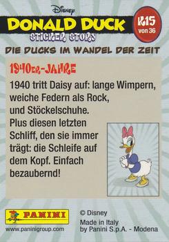 2019 Panini Disney Donald Duck Sticker Story 85 Years - German Edition #K15 Die Ducks Im Wandel Der Zeit 1940er-Jahre Daisy Duck Back