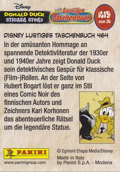 2019 Panini Disney Donald Duck Sticker Story 85 Years - German Edition #K19 Disney Lustiges Taschenbuch 464 Back