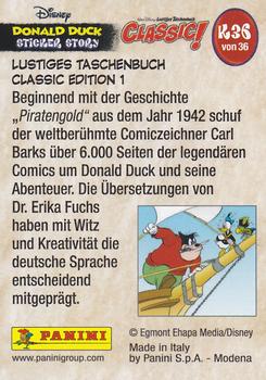 2019 Panini Disney Donald Duck Sticker Story 85 Years - German Edition #K36 Lustiges Taschenbuch Classic Edition 1 Back