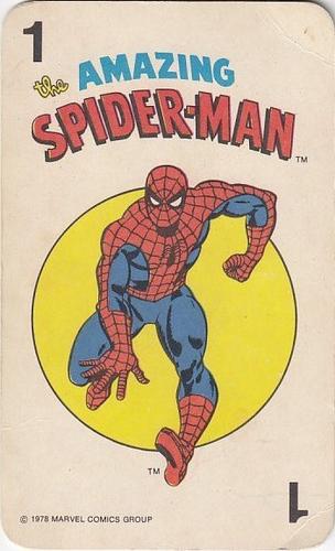 1978 Milton Bradley Marvel Comics Super-Heroes Card Game #1 Spider-Man Front