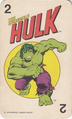 1978 Milton Bradley Marvel Comics Super-Heroes Card Game #2 Hulk Front