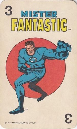 1978 Milton Bradley Marvel Comics Super-Heroes Card Game #3 Mister Fantastic Front