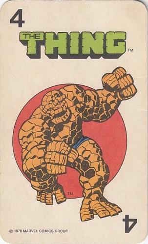 1978 Milton Bradley Marvel Comics Super-Heroes Card Game #4 The Thing Front