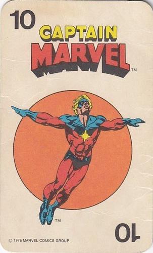 1978 Milton Bradley Marvel Comics Super-Heroes Card Game #10 Captain Marvel Front