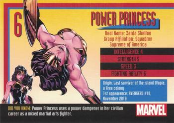 2021 Marvel Heroes Reborn #6 Power Princess Back